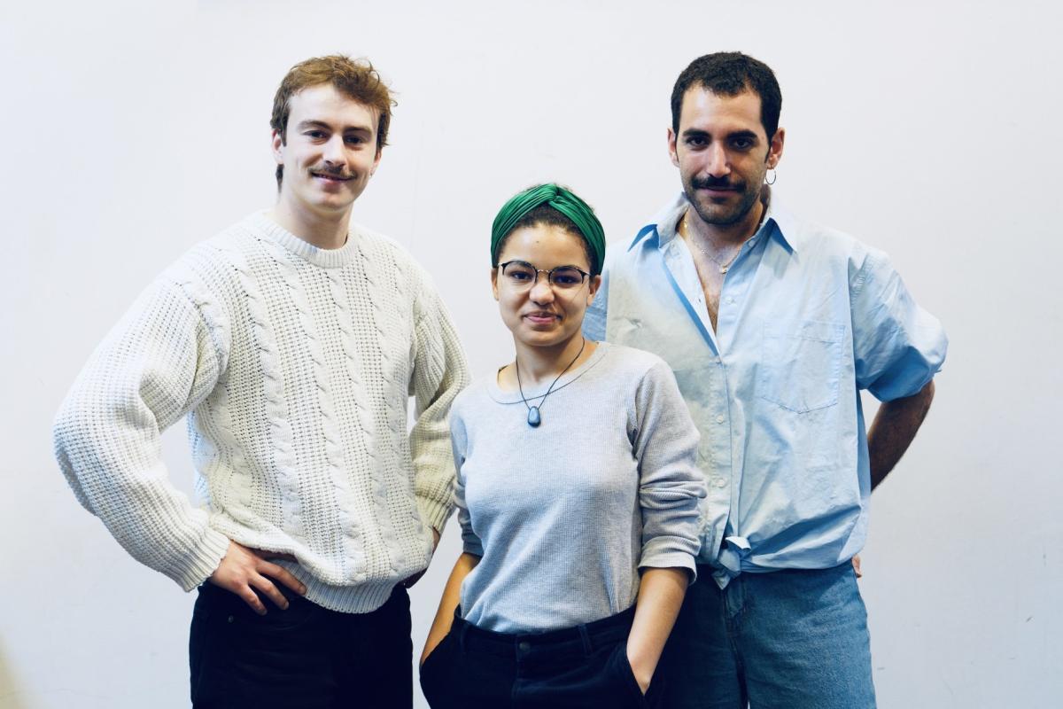 Gaspard Raymond, Léa Sery et Julien Lewkowicz, membres de la jeune troupe